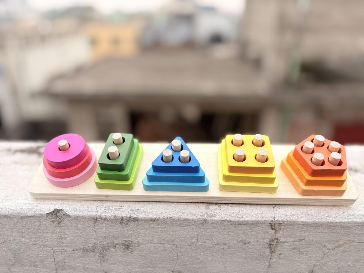Wooden Building Blocks Set photo